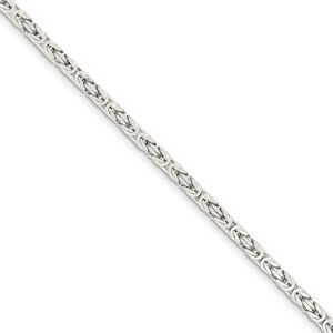 3.25mm, Sterling Silver, Byzantine Chain, 8 inch